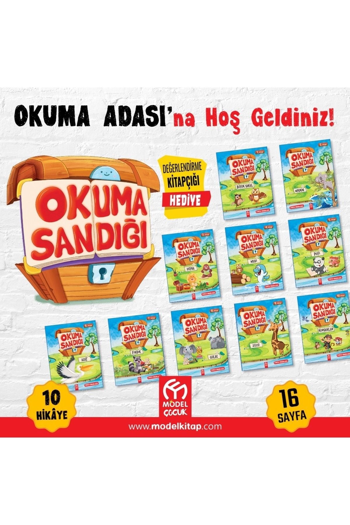 1. Sınıf Okuma Sandığı (10 Kitap) | Model Çocuk (Ciltsiz)
