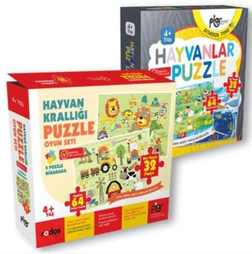 Hayvanlar Puzzle Seti | Piar Kids (Ciltsiz)
