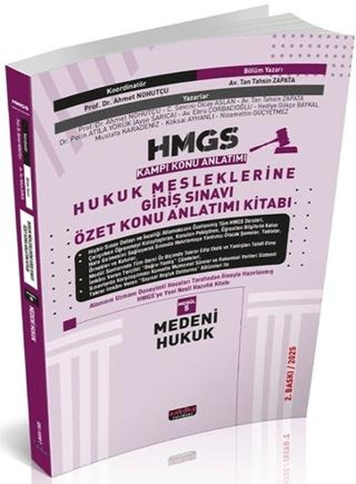 HMGS Özet Konu Anlatımı Medeni Hukuk | Savaş Yayınevi (Ciltsiz)