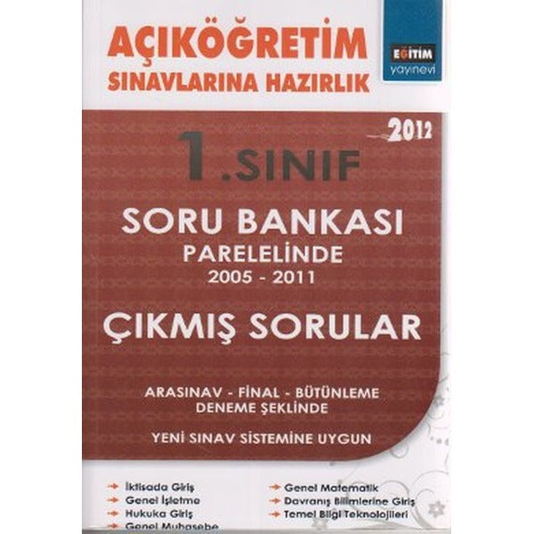 Açıköğretim Sınavlarına Hazırlık 1. Sınıf 2012 | Eğitim Yayınevi (Ciltsiz)