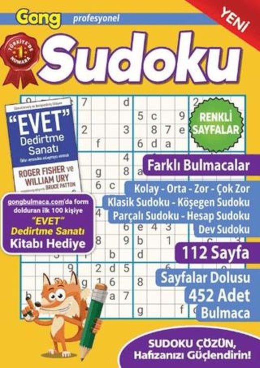 Gong Profesyonel Sudoku 22 | Maxi Yayıncılık (Ciltsiz)