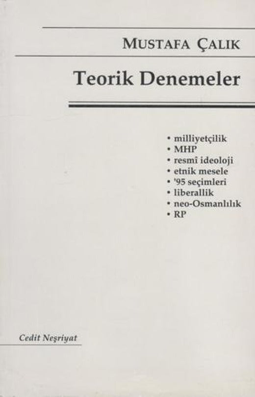 Teorik Denemeler | Cedit Neşriyat (Ciltsiz)