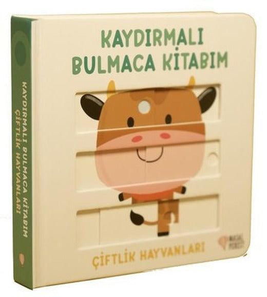Kaydırmalı Bulmaca Kitabım - Çiftlik Hayvanları | Masalperest (Ciltli)