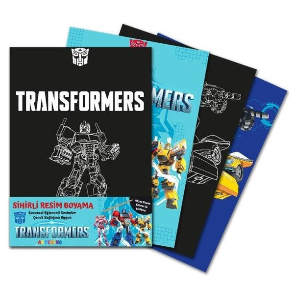 Transformers Sihirli Resim Boyama - Ahşap Kalem Hediyeli | Artenino Yayıncılık (İnce Kapak)