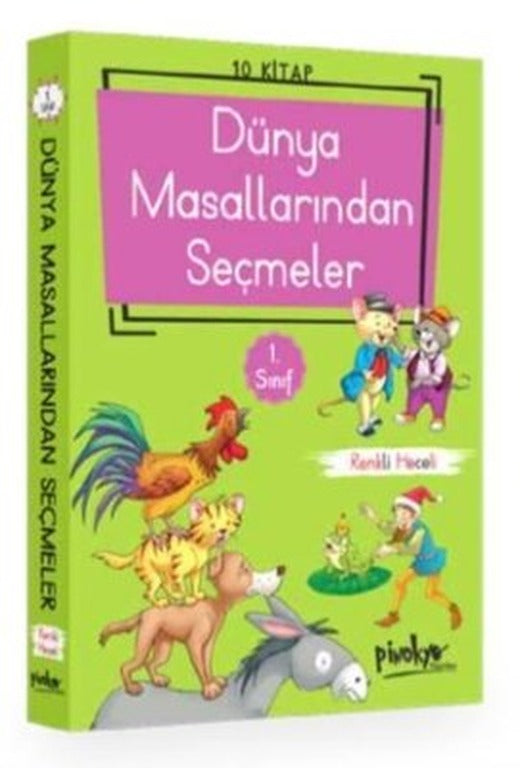 1. Sınıf Dünya Masallarından Seçmeler Heceli Seti 10 Kitap Takım | Pinokyo