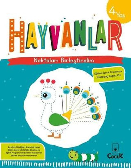 Hayvanlar - Noktaları Birleştirelim (4 Yaş) | Floki Çocuk (Ciltsiz)