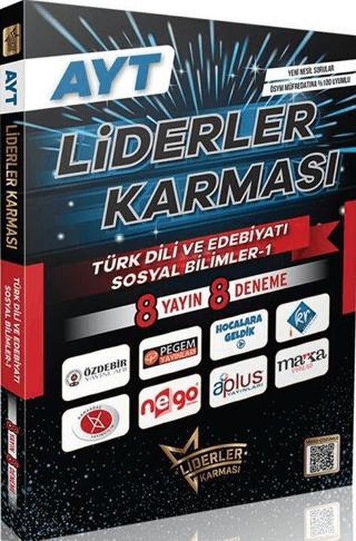 AYT Türk Dili ve Edebiyatı Sosyal Bilimler 1 - 8 Yayın 8 Deneme | Liderler Karması Yayınları (Ciltsiz)