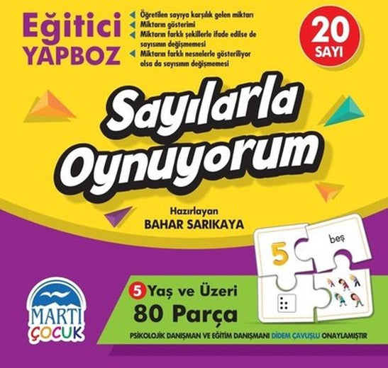 Sayılarla Oynuyorum - Eğitici Yapboz - 20 Sayı | Martı Yayınları