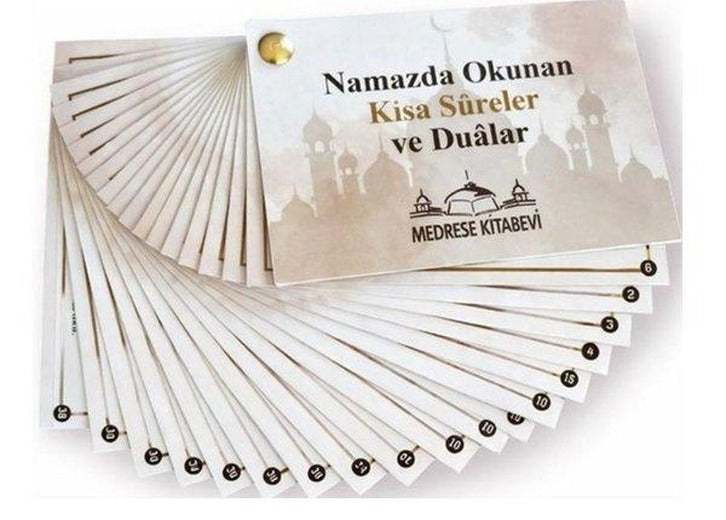 Namazda Okunan Kısa Sureler ve Dualar - Kartela | Medrese Kitabevi - Afyon (Cep Boy)