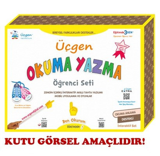 1. Sınıf Üçgen Okuma Yazma Öğrenci Seti | Üçgen Yayınları (İnce Kapak)