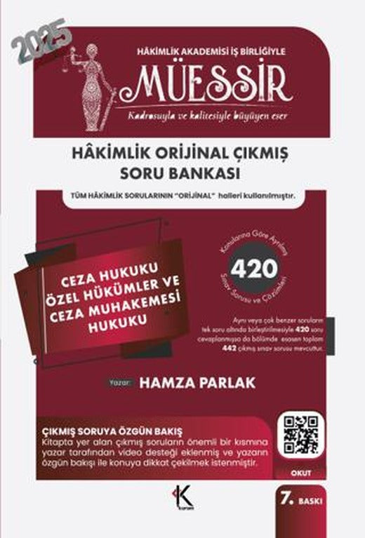 Müessir Ceza Hukuku Özel Hükümler ve Ceza Muhakemesi Hukuku Soru Bankası | Kuram Kitap (Ciltsiz)