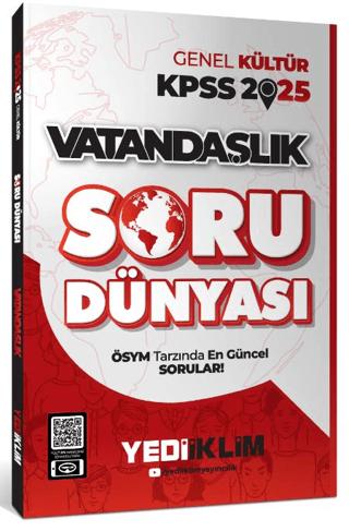 2025 Genel Kültür Vatandaşlık Soru Dünyası | Yediiklim Yayınları (Ciltsiz)  - Resim 1