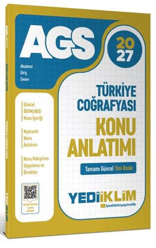 2027 MEB AGS Türkiye Coğrafyası Konu Anlatımı | Yediiklim Yayınları (Ciltsiz)  - Resim 1