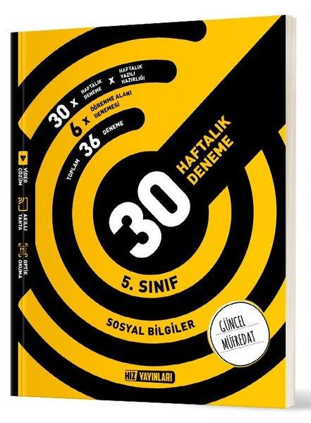 5. Sınıf Sosyal Bilgiler Haftalık Deneme | Hız Yayınları (İnce Kapak)  - Resim 1
