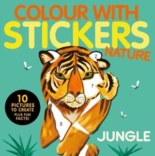 Colour with Stickers: Jungle | Little Tiger Group (Ciltsiz)  - Resim 1