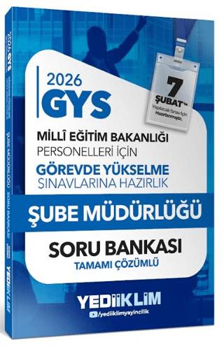 2026 MEB GYS Şube Müdürlüğü Tamamı Çözümlü Soru Bankası | Yediiklim Yayınları (Ciltsiz)  - Resim 1