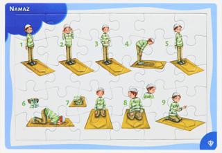 4-6 Yaş Namaz Öğreniyorum Erkek 30 Parça Puzzle | Türkiye Diyanet Vakfı Yayınları - Resim 1
