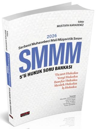 2026 Serbest Muhasebeci Mali Müşavirlik Sınavı SMMM 5'li Hukuk Soru Bankası | Savaş Yayınevi (Ciltsiz)  - Resim 1
