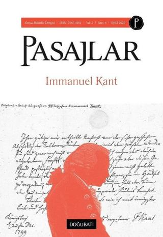 Pasajlar Sosyal Bilimler Dergisi Sayı 6 - Immanuel Kant | Pasajlar Sosyal Bilimler Dergisi (Ciltsiz)  - Resim 1