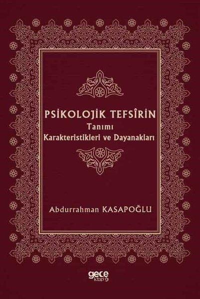 Psikolojik Tefsirin Tanımı Karakteristikleri ve Dayanakları | Gece Kitaplığı (İnce Kapak)  - Resim 1