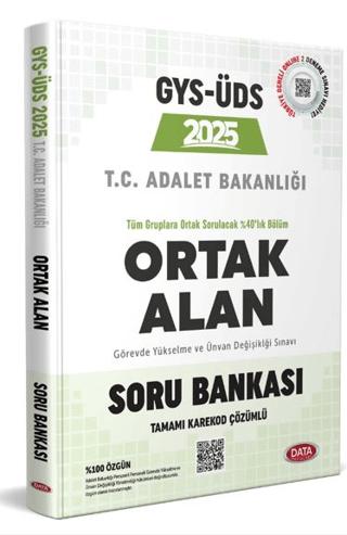 Adalet Bakanlığı GYS-ÜDS Ortak Alan Soru Bankası - Karekod Çözümlü | Data Yayınları (Ciltsiz)  - Resim 1