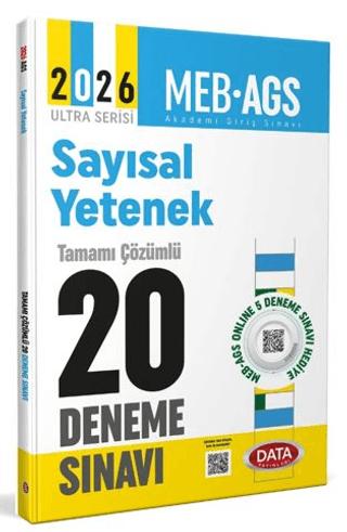 2026 AGS Sayısal Yetenek Tamamı Çözümlü 20 Deneme Sınavı | Data Yayınları (Ciltsiz)  - Resim 1