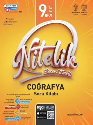9. Sınıf Beceri Temelli Coğrafya Soru Kitabı | Nitelik Yayınları (Ciltsiz)  - Resim 1
