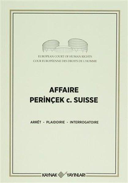 Affaire Periçek c.Suisse | Kaynak Yayınları (İnce Kapak)  - Resim 1