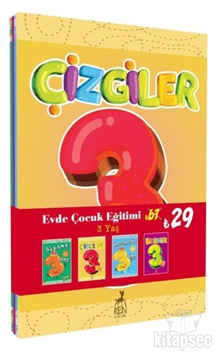 Evde Çocuk Eğitimi Seti 3 Yaş (4 Kitap Takım) - Kolektif kitap kapağı