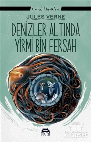 Denizler Altında Yirmi Bin Fersah Martı Çocuk Yayınları - Jules Verne kitap kapağı