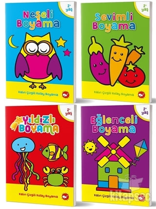 2-4 Yaş Boyama Kitapları Seti (4 Kitap Takım) - Tuba Öztürk kitap kapağı