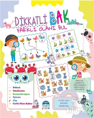 Dikkatli Bak Farklı Olanı Bul - Bahar Sarıkaya kitap kapağı