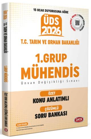 T.C. Tarım ve Orman Bakanlığı ÜDS 1. Grup Mühendis Özet Konu Anlatımlı Çözümlü Soru Bankası