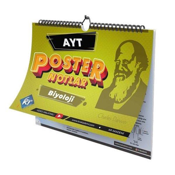 AYT Biyoloji Poster Notlar | KR Akademi (İnce Kapak)  - Resim 1
