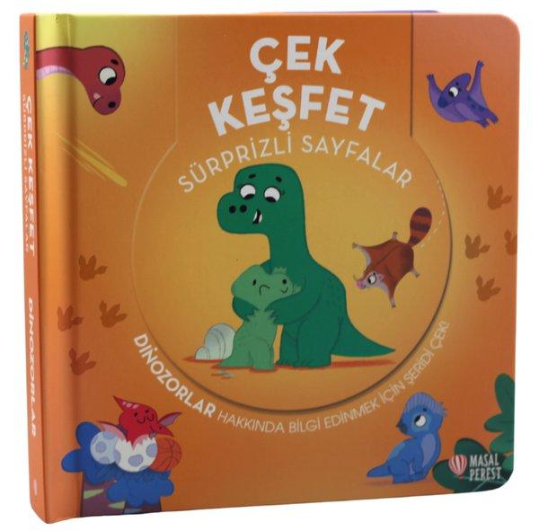 Çek Keşfet - Dinozorlar - Sürprizli Sayfalar | Masalperest (Ciltli)  - Resim 1