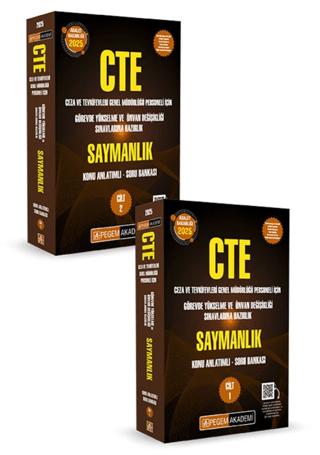 GYS CTE Adalet Bakanlığı Ceza ve Tevkifevleri Genel Müdürlüğü Personeli İçin Görevde Yükselme ve Ünvan Değişikliği Sınavlarına Hazırlık Konu Anlatımlı Soru Bankası Saymanlık (2 Cilt)