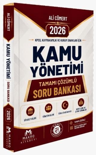 Kamu Akademisi KPSS, Kaymakamlık ve Kurum Sınavları İçin Kamu Yönetimi Tamamı Çözümlü Soru Bankası | Makro Kitabevi (Ciltsiz)  - Resim 1