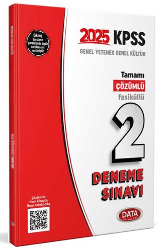 2025 KPSS Genel Yetenek Genel Kültür Tamamı Çözümlü 2 Fasikül Deneme Sınavı | Data Yayınları (Ciltsiz)  - Resim 1
