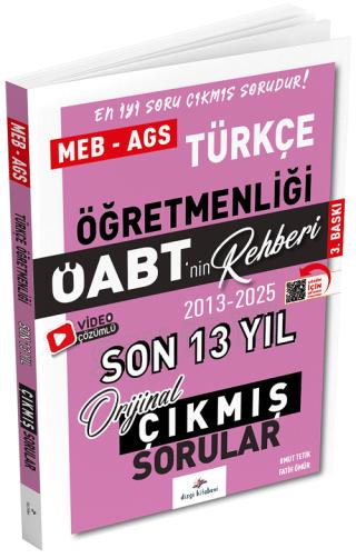 2026 ÖABT nin Rehberi Türkçe Öğretmenliği Çıkmış Sorular Son 13 Yıl Çözümlü | Dizgi Kitap (Ciltsiz)  - Resim 1