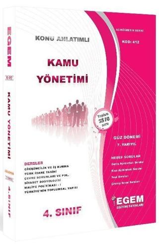 4. Sınıf 7. Yarıyıl Kamu Yönetimi Hedef Sorular (Kod 412)