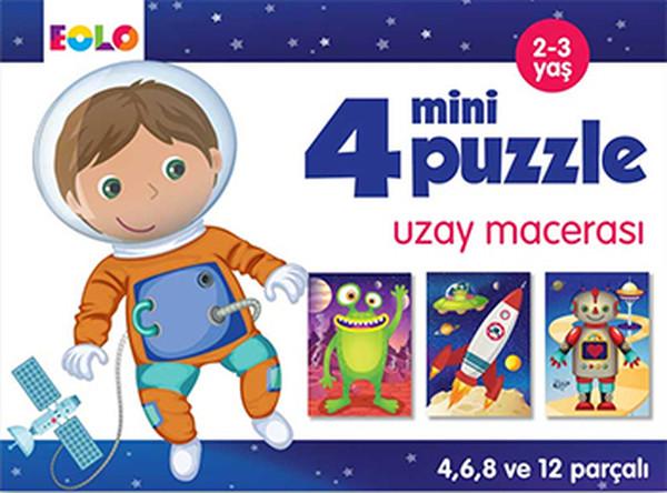 4 Mini Puzzle - Uzay Macerası | Eolo (İnce Kapak)  - Resim 1