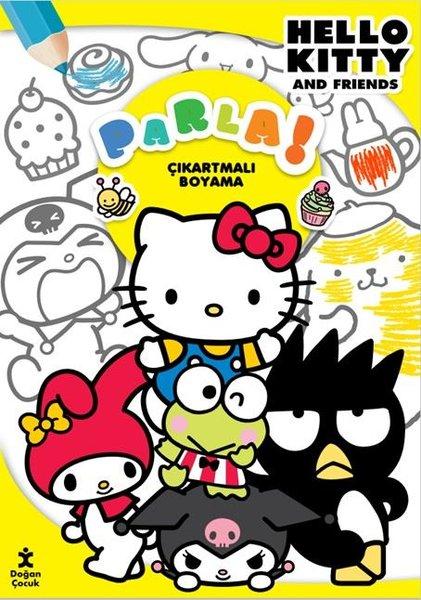 Hello Kitty and Friends - Parla! Çıkartmalı Boyama | Doğan Çocuk (İnce Kapak)  - Resim 1