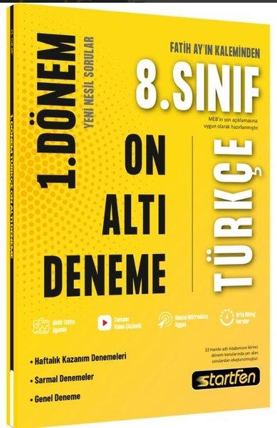 8. Sınıf 1. Dönem 16'Lı Türkçe Denemesi | Startfen Yayınları (İnce Kapak)  - Resim 1