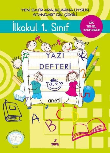 İlkokul 1. Sınıf Yazı Defteri Standart Dik Çizgili Büyük - Dik Temel Harflerle | Yuva (İnce Kapak)  - Resim 1