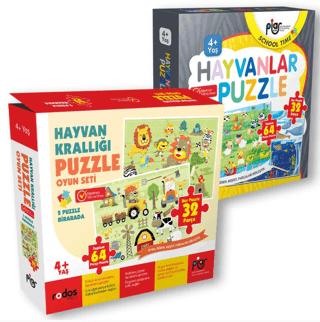 Hayvanlar Puzzle Seti | Piar Kids (Ciltsiz)  - Resim 1
