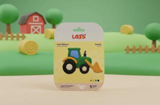 Let's Mini Changelle 5 Renk Taşıt Atölyesi Traktör Oyun Hamuru 120g | Lets - Resim 1