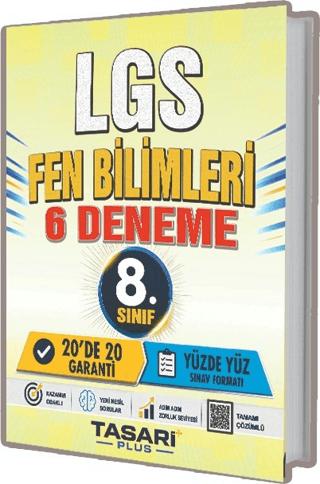 8. Sınıf LGS Fen Bilimleri 6 Deneme | Tasarı Eğitim Yayınları (Ciltsiz)  - Resim 1