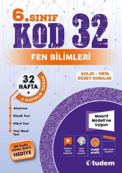 Fen Bilimleri 6.Sınıf Kod 32 | Tudem Yayınları - Ders Kitapları (İnce Kapak)  - Resim 1