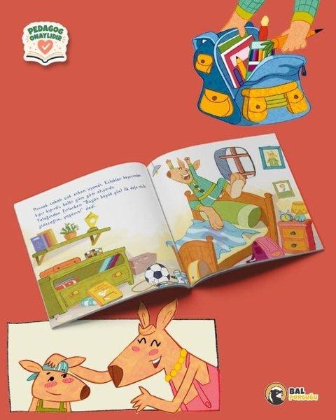 Kanguru Okulun İlk Günü - Minnak ve Maceraları 3 | Bal Porsuğu Yayınları (İnce Kapak)  - Resim 1