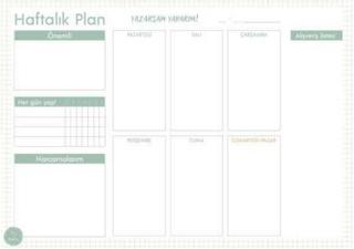 Paloma Süresiz Haftalık Planlayıcı Minimal Desenli | Paloma Yayınevi - Resim 1